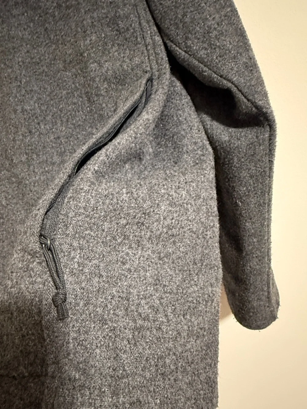 The North Face Men's wool blend Gray Full-Zip Jacket soft shell size Large